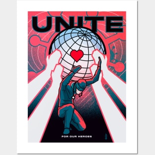 UNITE For Our Heroes Poster VARIANT Posters and Art